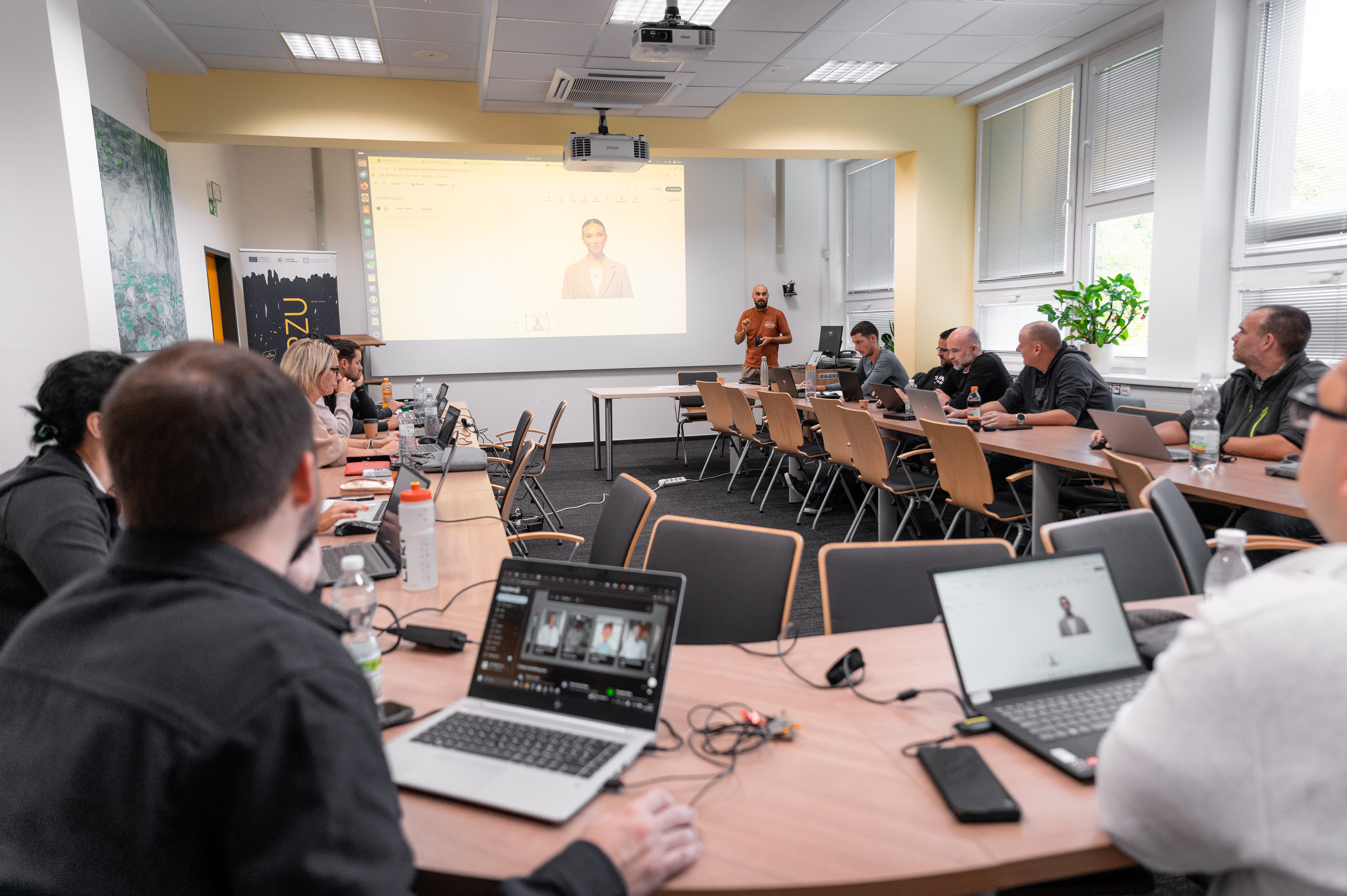 Participants present Gamma decks with HeyGen avatars and storyboards from NotebookLM